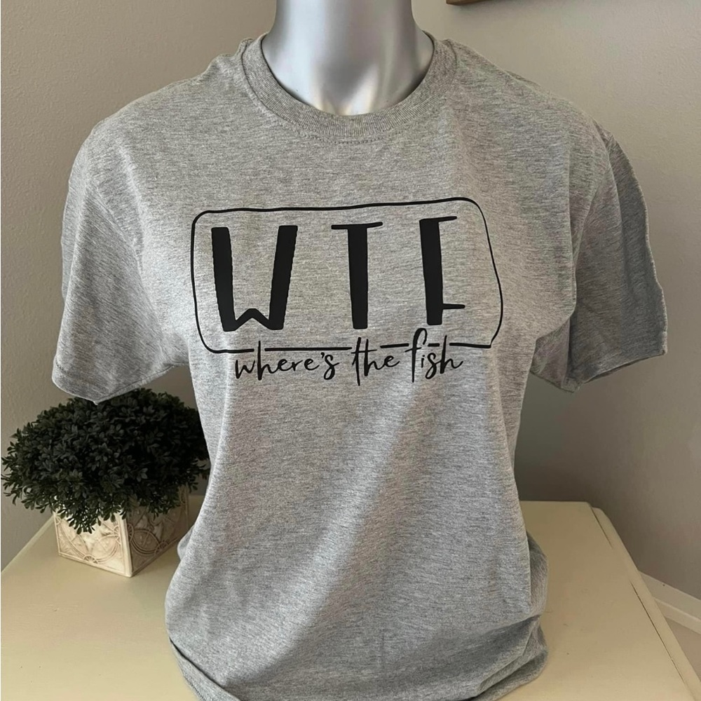 Brand New WTF Where’s the fish gray t-shirts